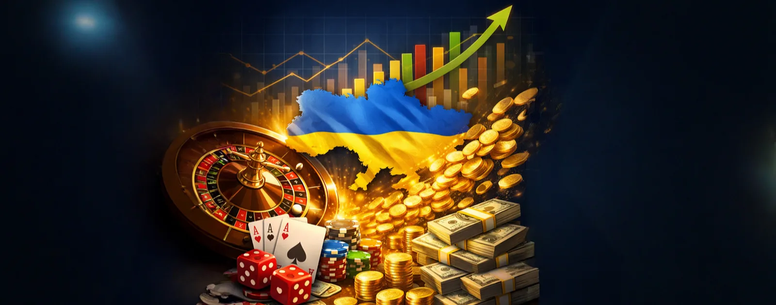 How much do gambling games contribute to Ukraine's state budget?