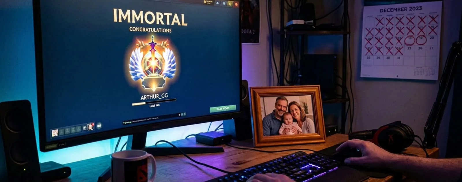 42-річний гравець у Dota 2 досяг Immortal після 17 тисяч годин у грі